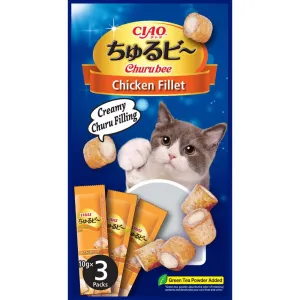 3 FOR $16: Ciao Churubee Chicken Sasami Creamy Cat Treats 30g