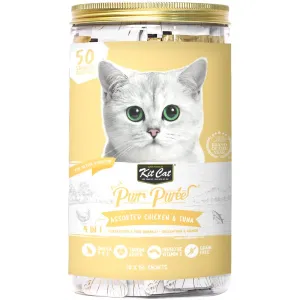 38% OFF: Kit Cat Purr Puree Variety Pack Assorted Chicken & Tuna Grain-Free Liquid Cat Treats 750g