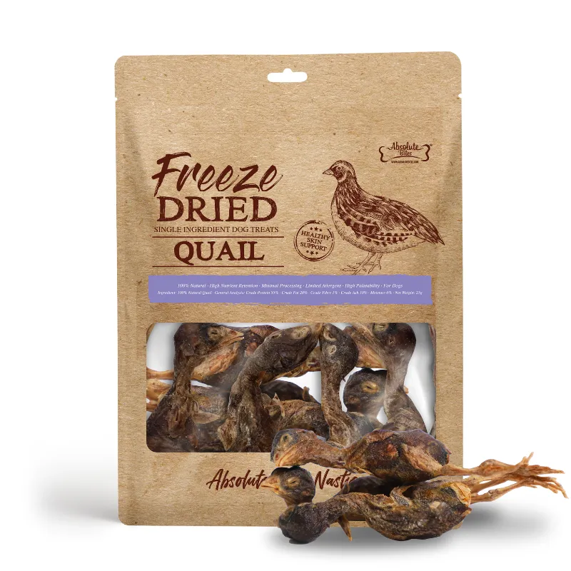 Absolute Bites Single Ingredient Freeze Dried Treats - Quail (25g)