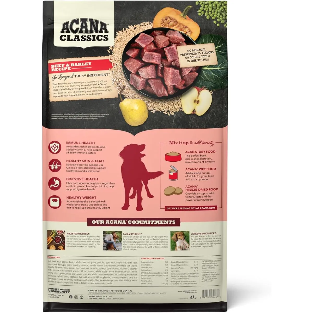 Acana Classics Beef and Barley Dry Dog Food 22.5lb