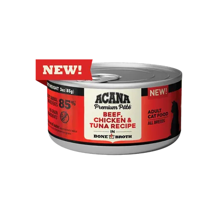 ACANA Premium Pate Beef, Chicken & Tuna Recipe Canned Cat Food