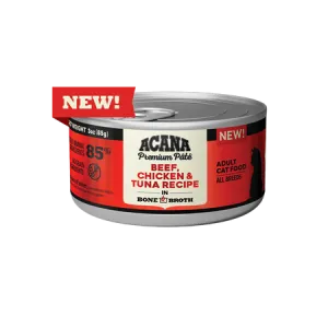 ACANA Premium Pate Beef, Chicken & Tuna Recipe Canned Cat Food