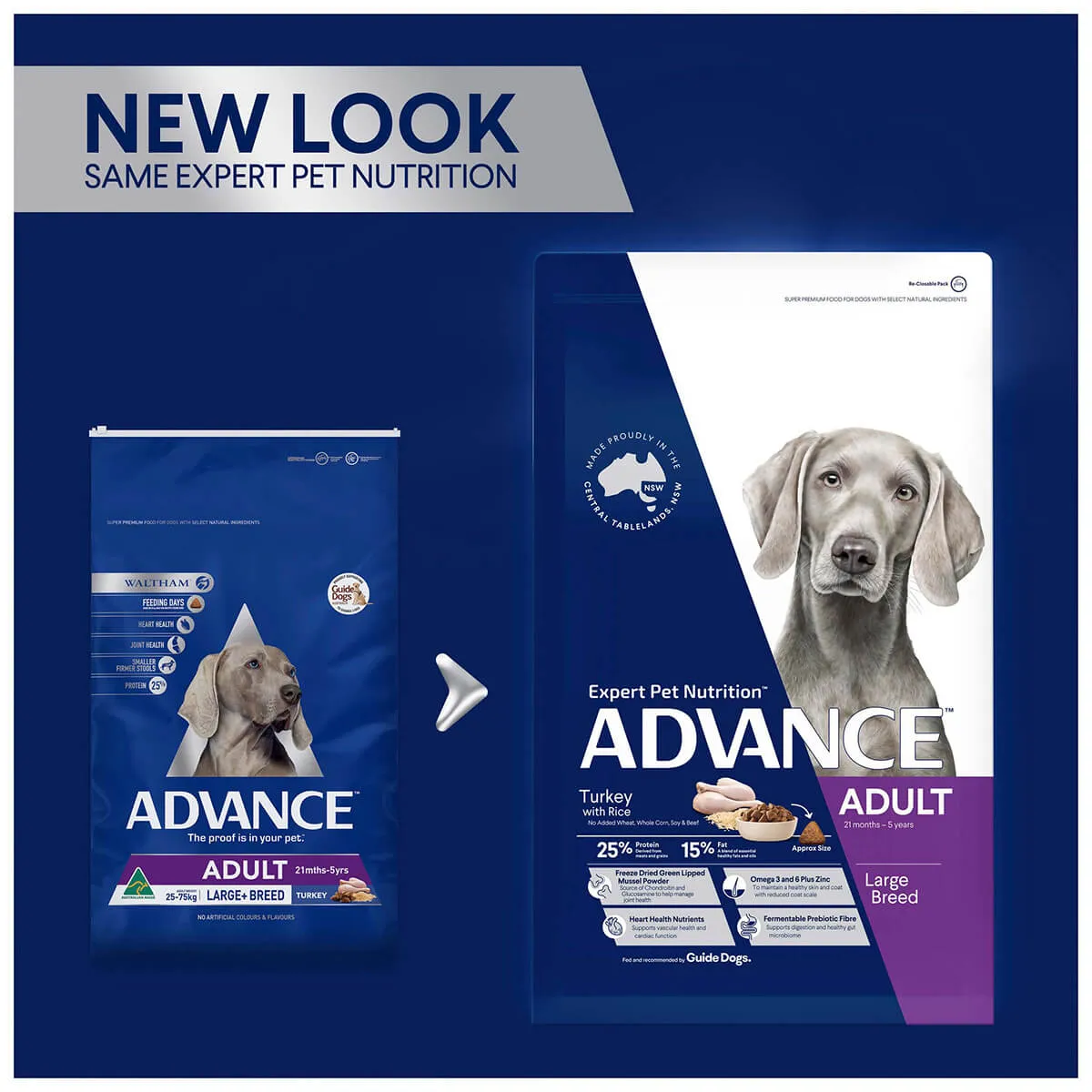 Advance Large Plus Adult Turkey Dry Dog Food 15kg