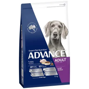 Advance Large Plus Adult Turkey Dry Dog Food 15kg