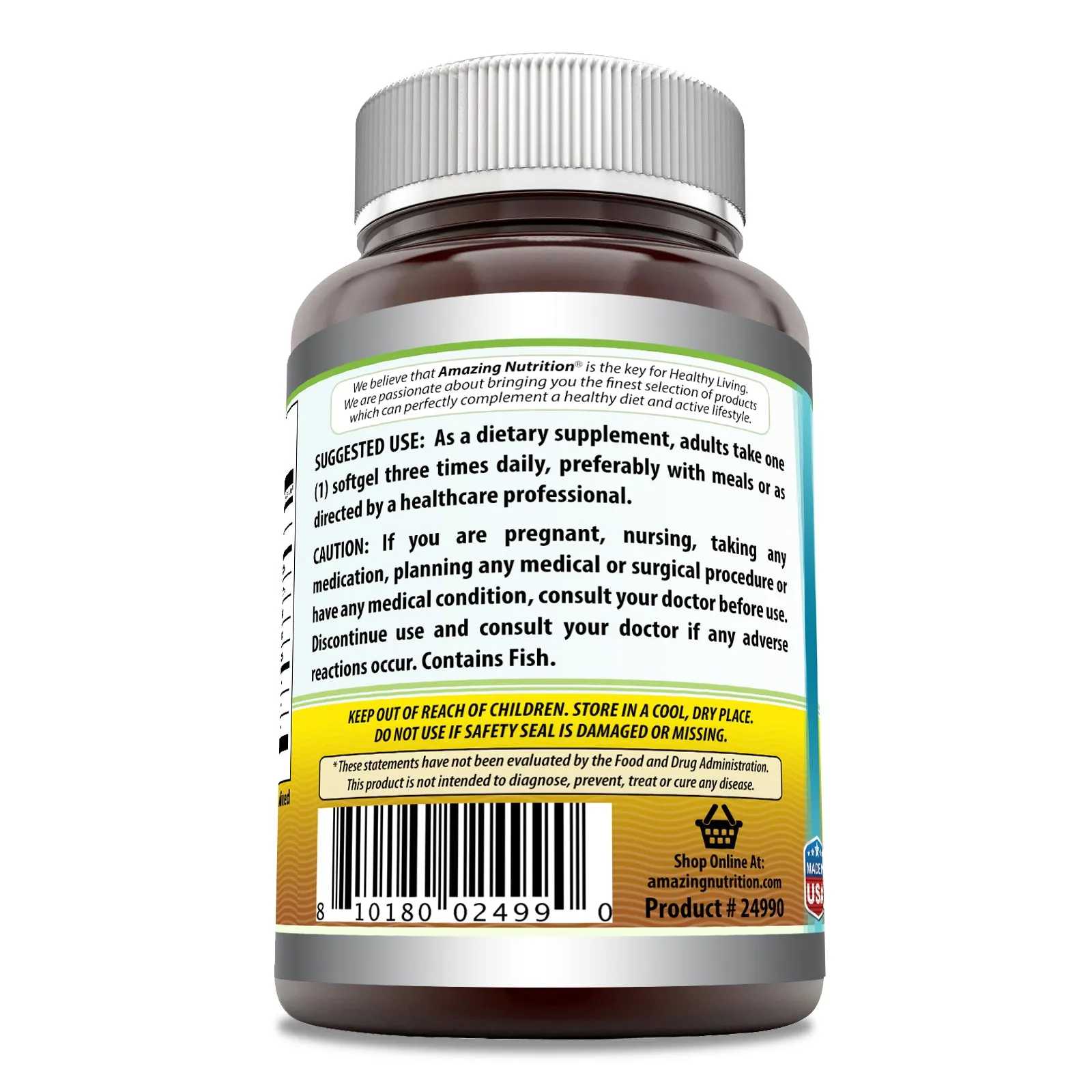 Amazing Omega Fish Oil | 1000 Mg | 400 Softgels