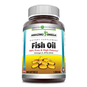 Amazing Omega Fish Oil | 1000 Mg | 400 Softgels