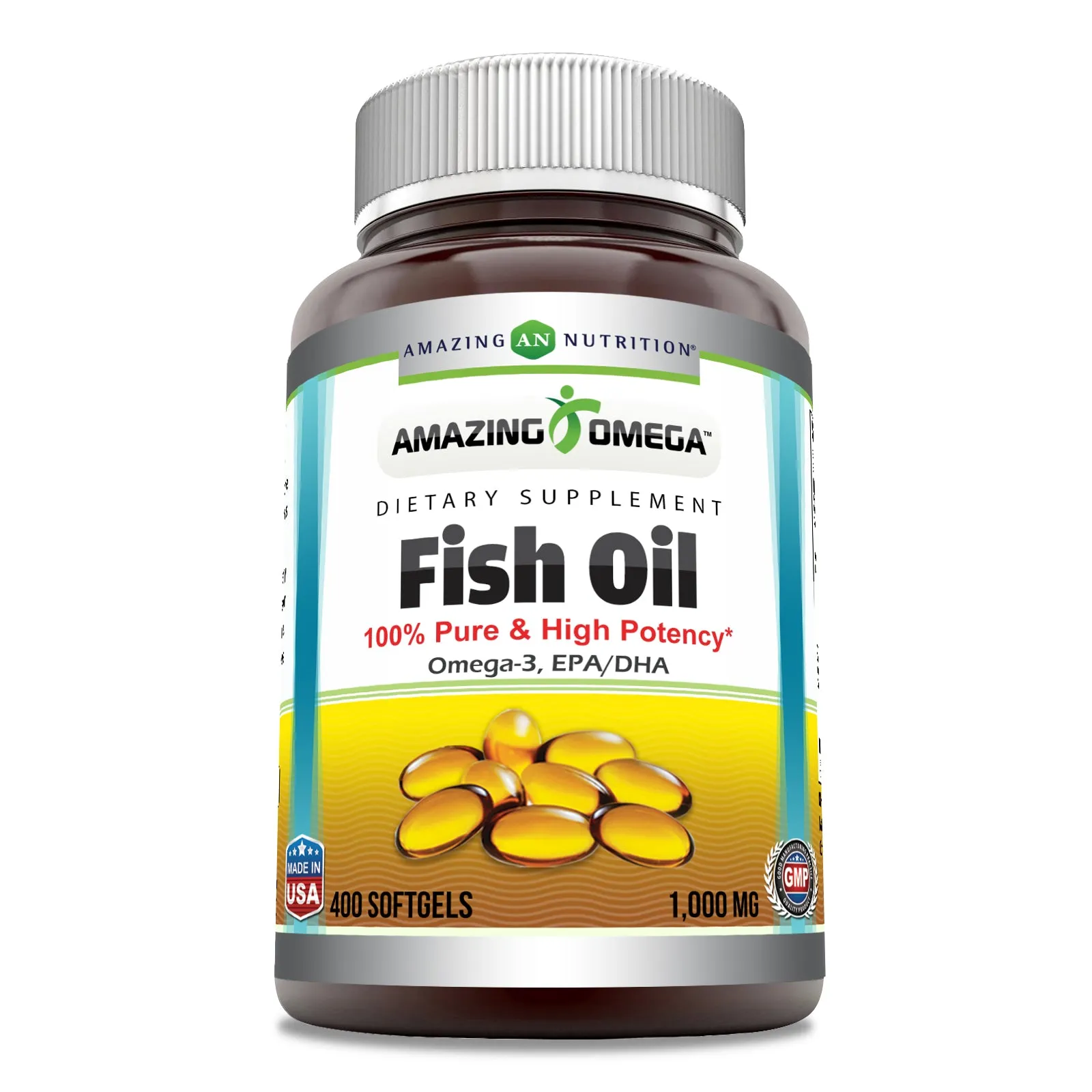 Amazing Omega Fish Oil | 1000 Mg | 400 Softgels