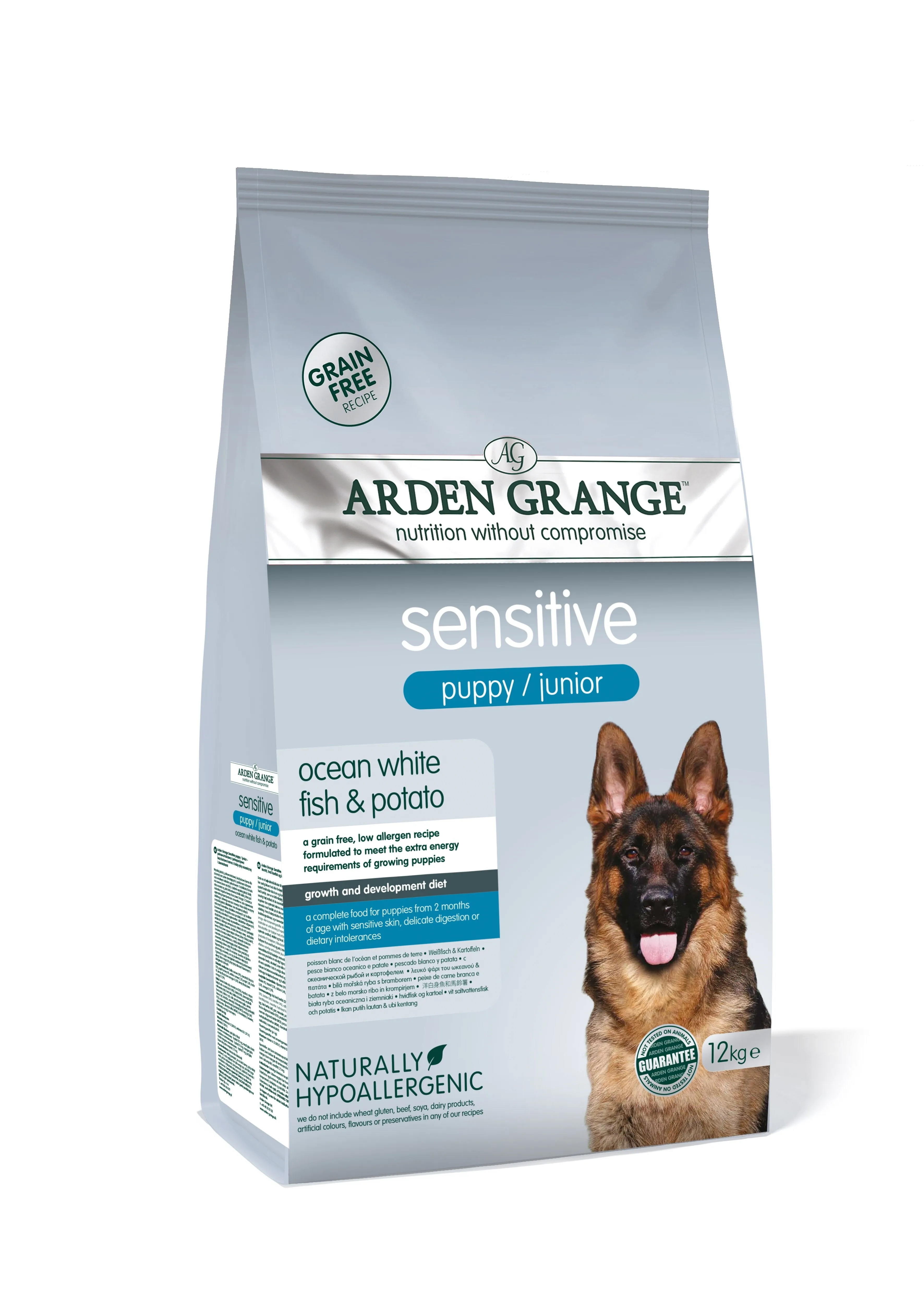 Arden Grange Sensitive Puppy Ocean Fish & Potato 12kg Dry Dog Food