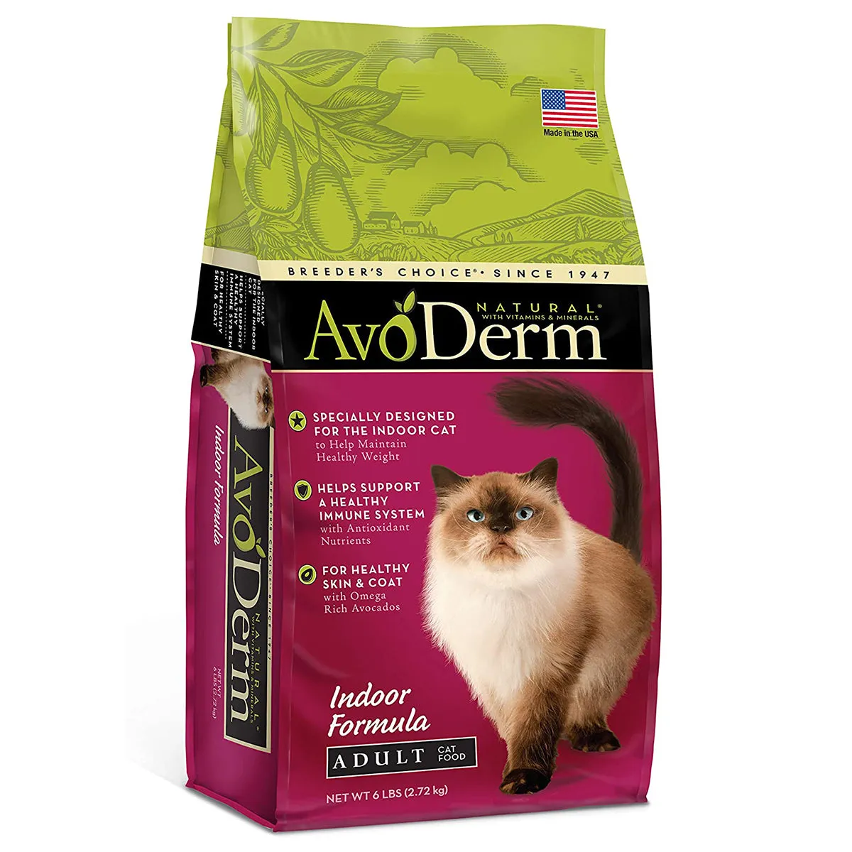 AvoDerm Indoor Chicken Formula Dry Cat Food 6lb