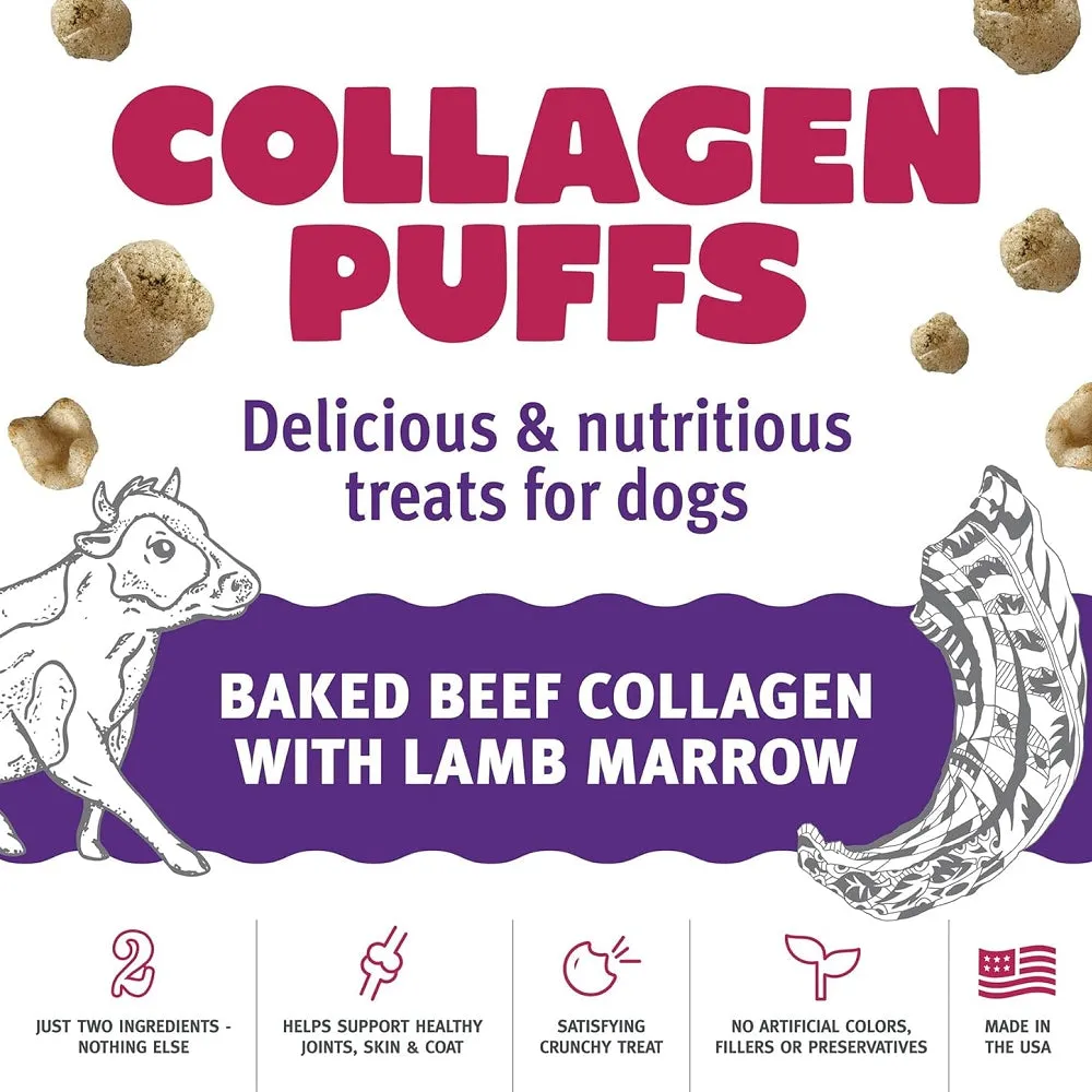 Baked Beef Collagen Puffs Bites with Lamb Marrow Dog Treats