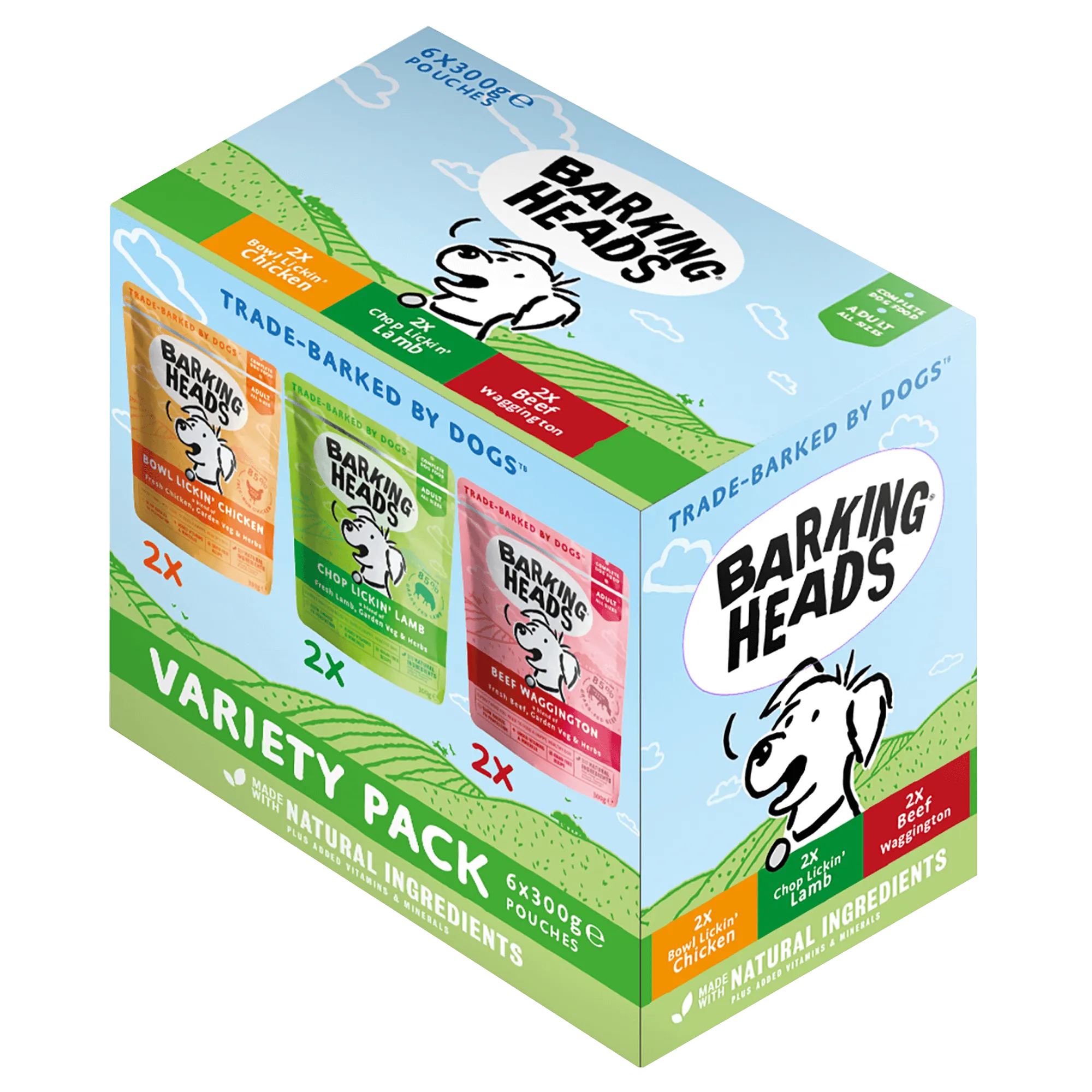 Barking Heads Variety 6x300g Pouches