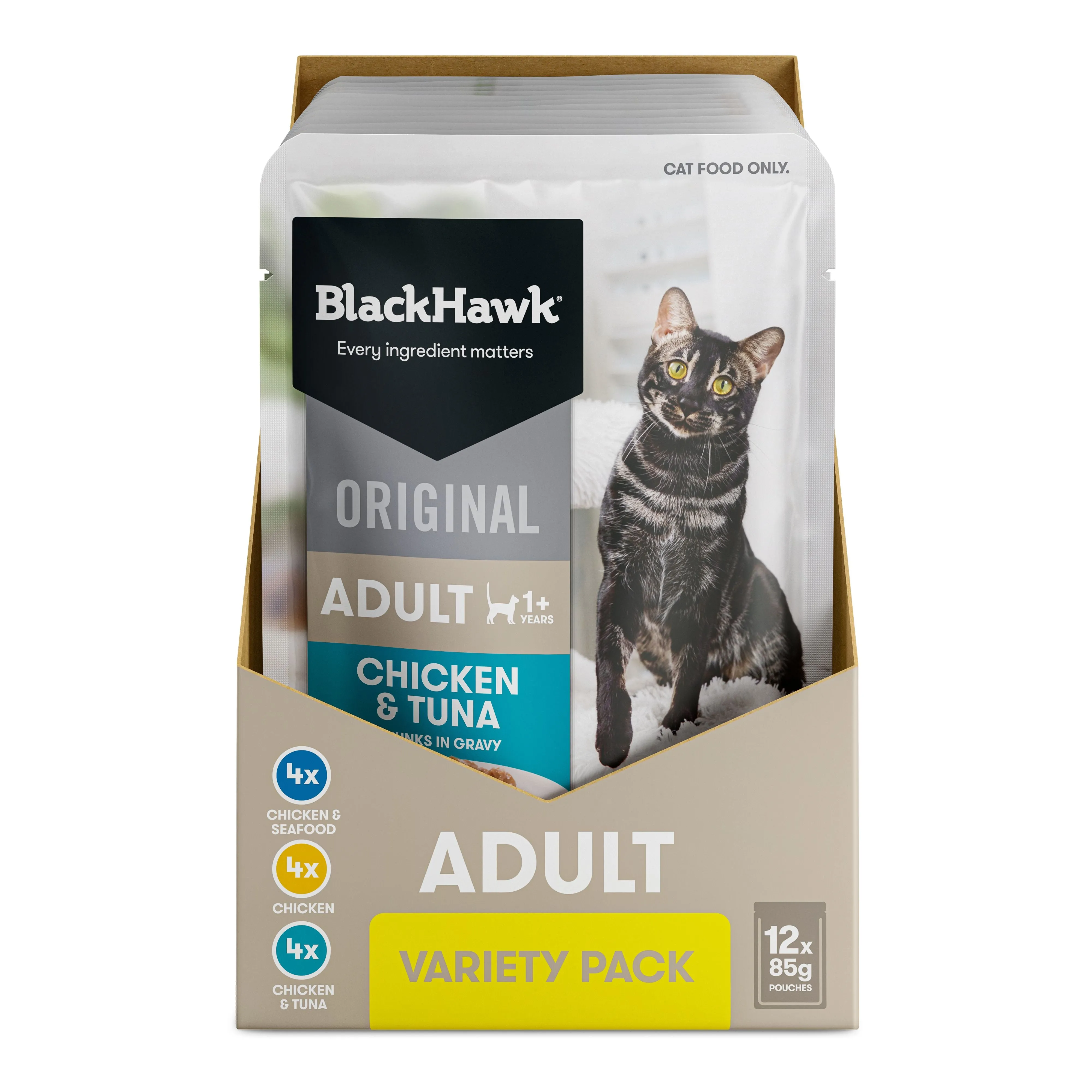 Black Hawk Variety Pack Cat Wet Food 85g x 12^^^