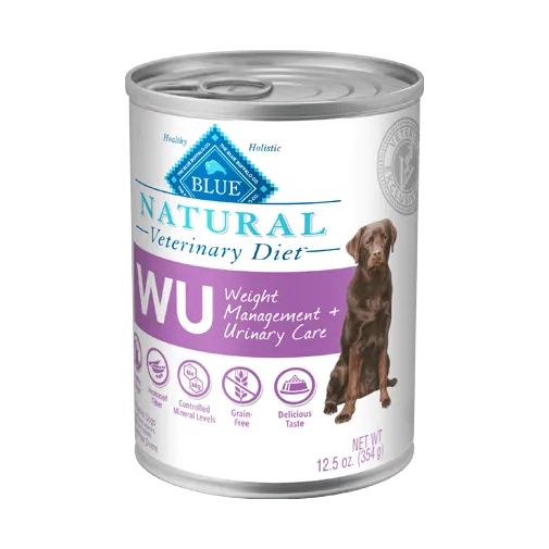 Blue Buffalo BLUE Natural Veterinary Diet WU Weight Management   Urinary Care Wet Dog Food