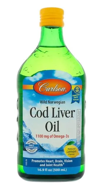 Carlson Cod Liver Oil - Lemon (500ml)