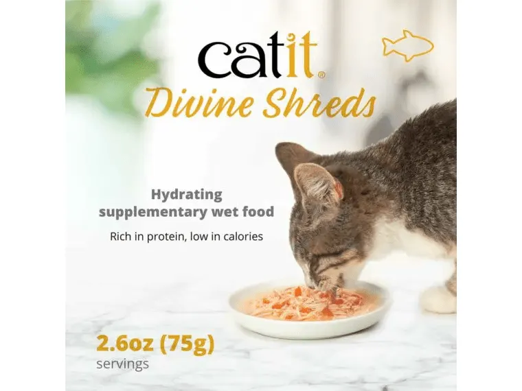 Catit Divine Shreds, Tuna with Shirasu & Sweet Potato 75g, 18pcs/box