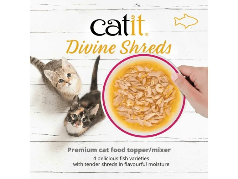 Catit Divine Shreds, Tuna with Shirasu & Sweet Potato 75g, 18pcs/box