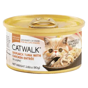 Catwalk Cat Skipjack Tuna with Chicken Entree in Aspic 80g