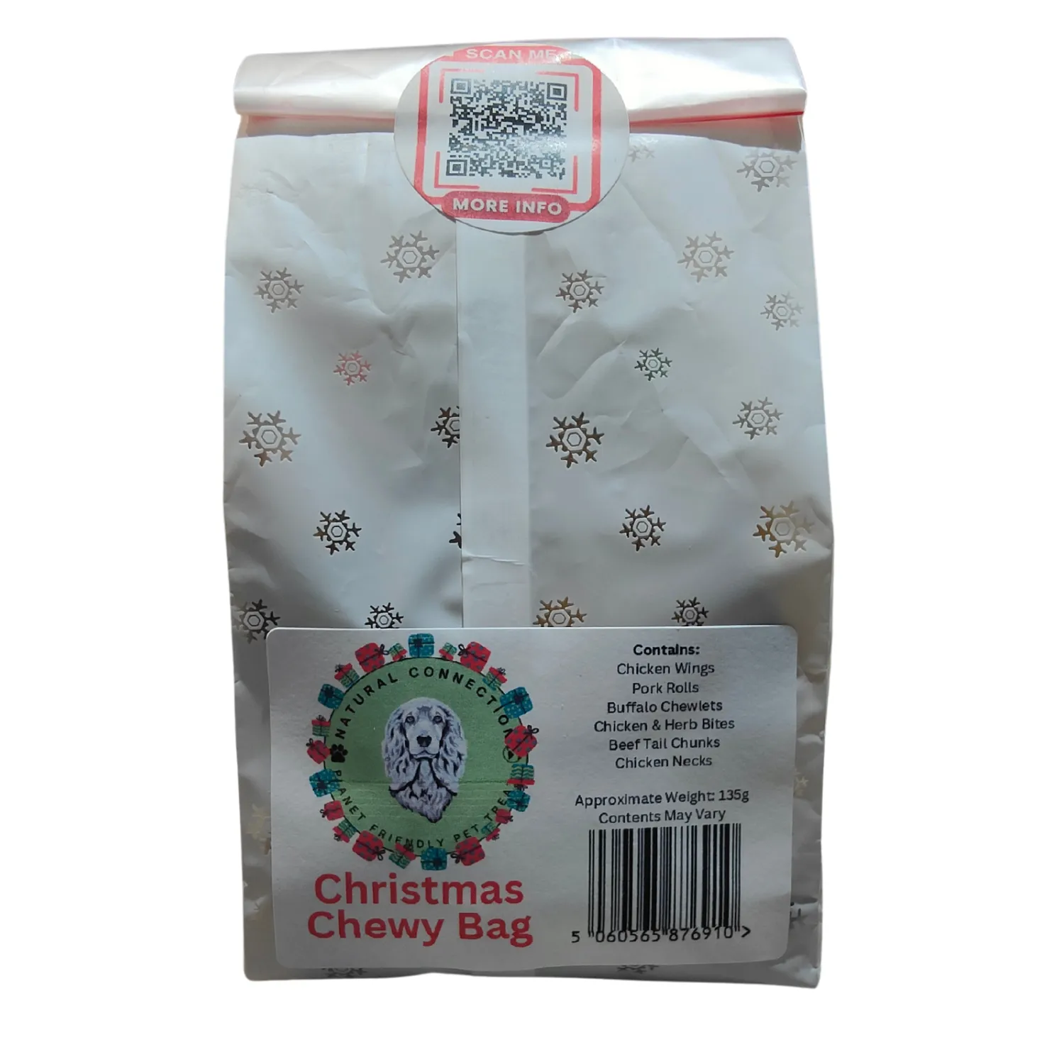 Chewy Christmas Bag | Festive Dog Treats Selection Pack by Natural Connection