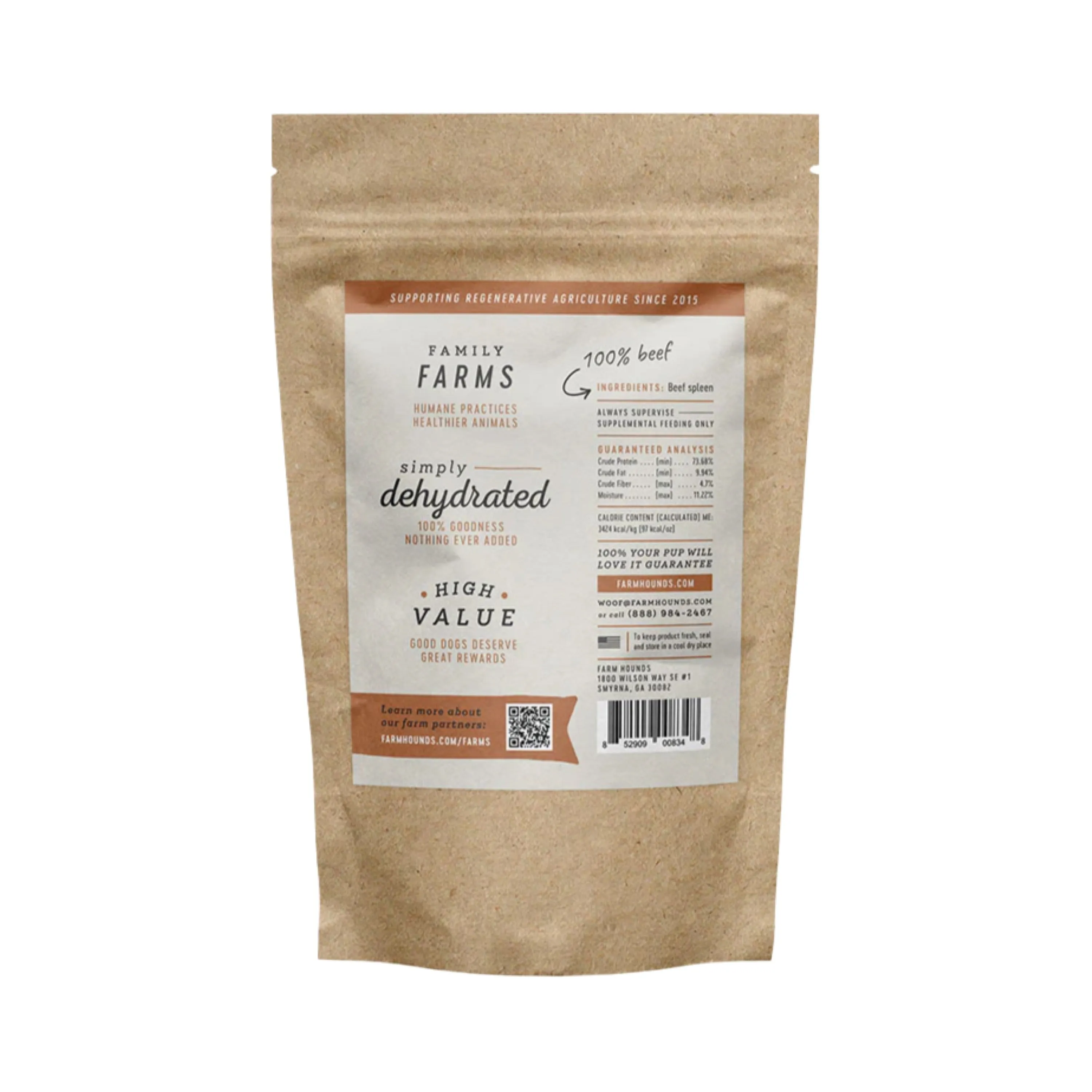 Farm Hounds Beef Spleen Treats 4oz