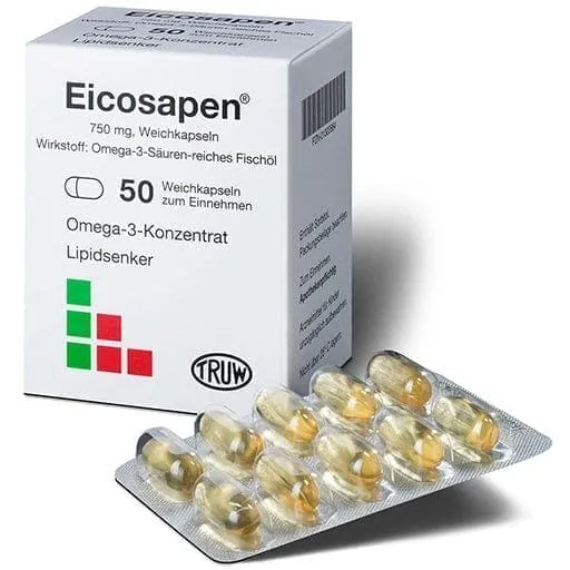 Fish oil rich in omega-3 acids, EICOSAPEN soft capsules