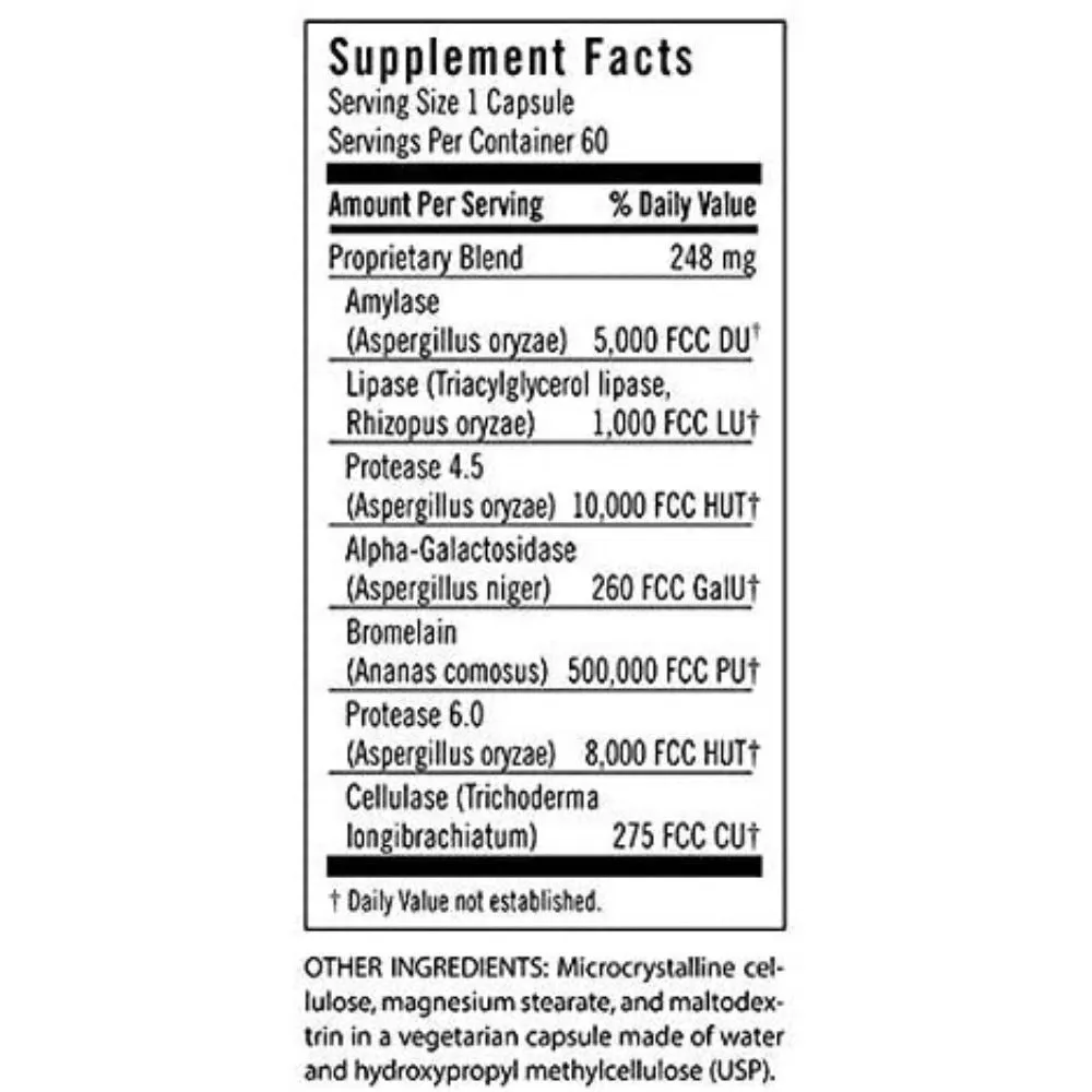 Flora Adult Enzyme 60 Capsules