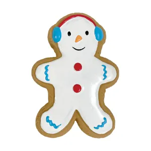 FouFouBrands Holiday Gingerbread Cookie - Snowman Dog Chew Toy