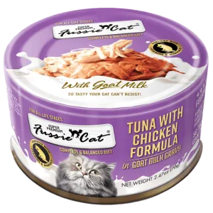 Fussie Cat Tuna with Chicken Formula in Goat Milk Gravy Canned Cat Food