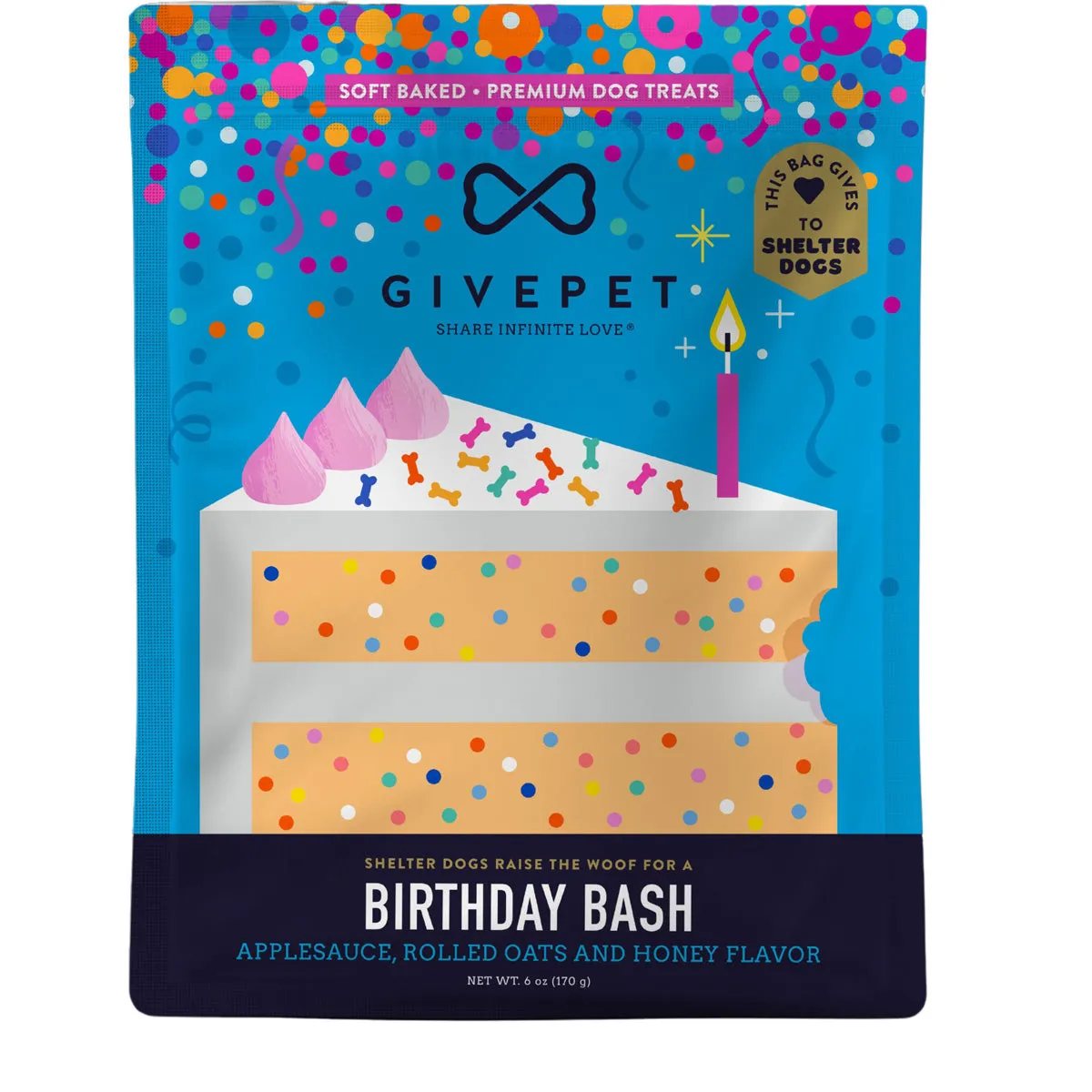 Give Pet Birthday Bash Soft-Baked Dog Treats 6oz