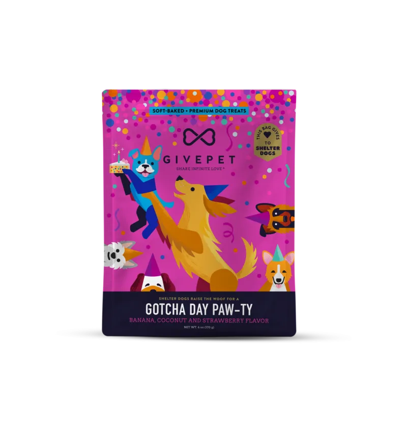 GivePet Gotcha Day Paw-Ty Soft Baked Treats for Dogs