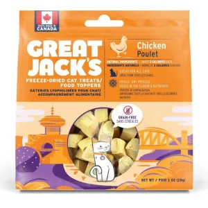 Great Jack's Freeze Dried Cat Treat/Topper Chicken - multiple sizes