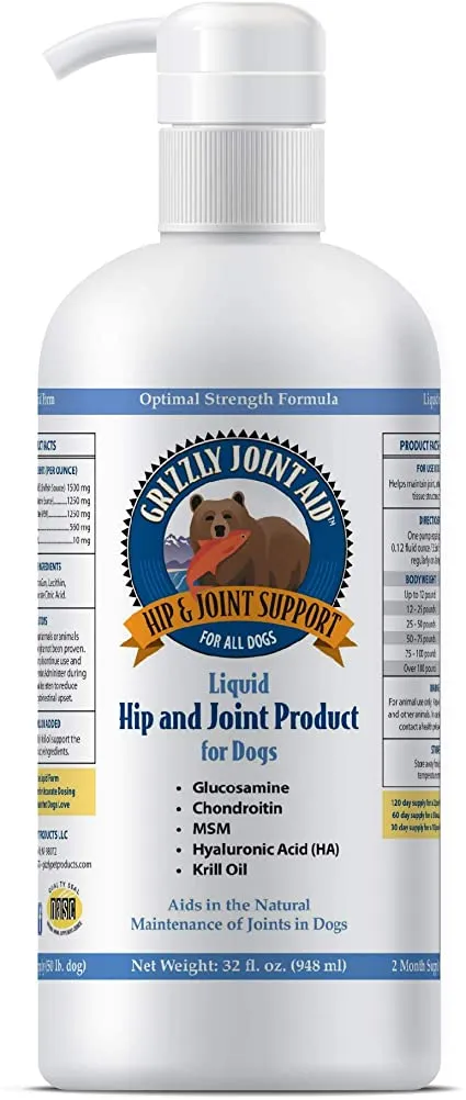 Grizzly Salmon Oil Joint Health Dog Supplement (32oz/948ml)