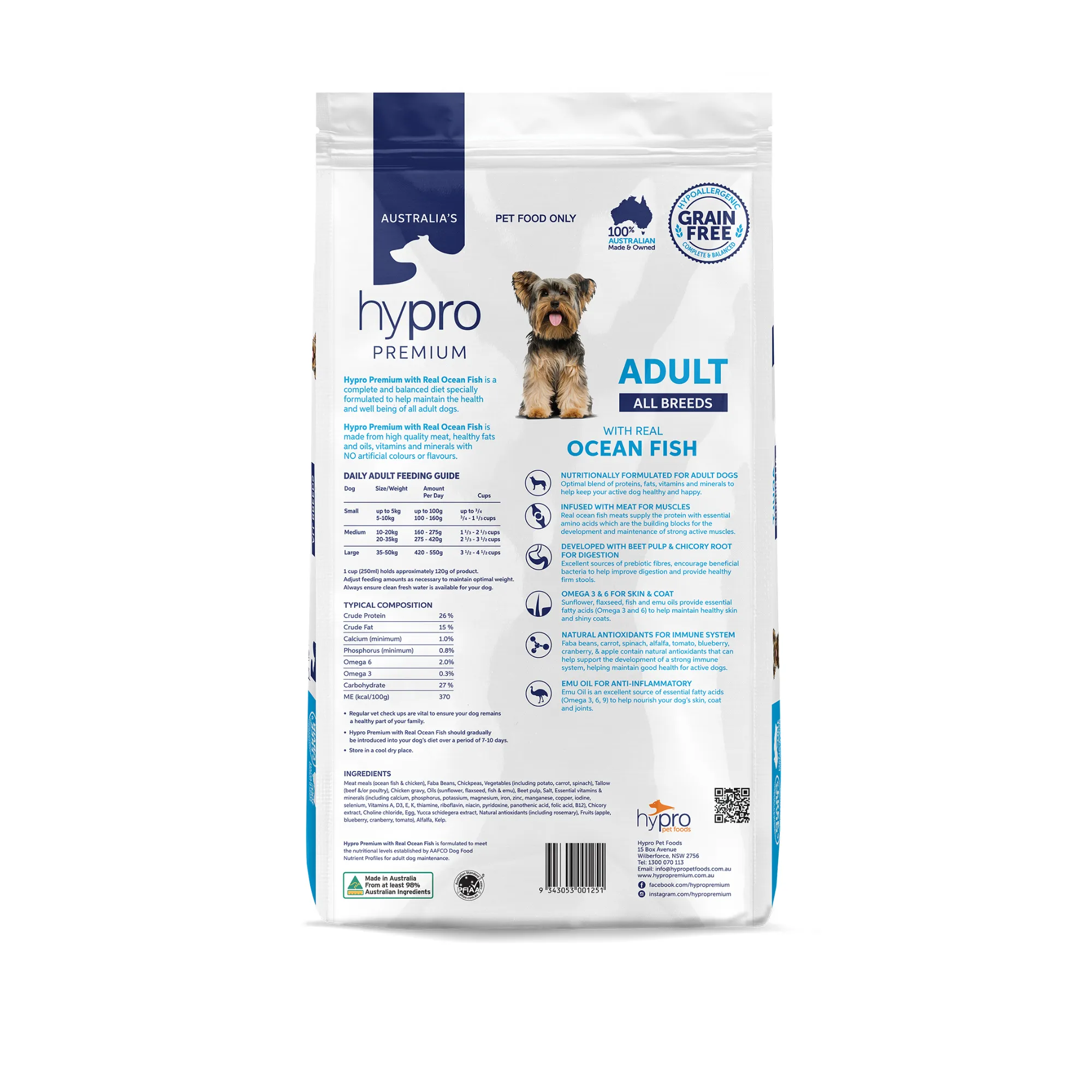 Hypro Premium Grain Free Adult Ocean Fish Dry Dog Food