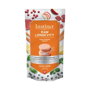 Instinct Raw Longevity Frozen Patties Grass-Fed Beef Dog Food