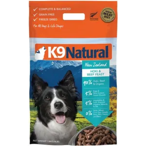 K9 Natural Hoki & Beef Feast Raw Grain-Free Freeze-Dried Dog Food