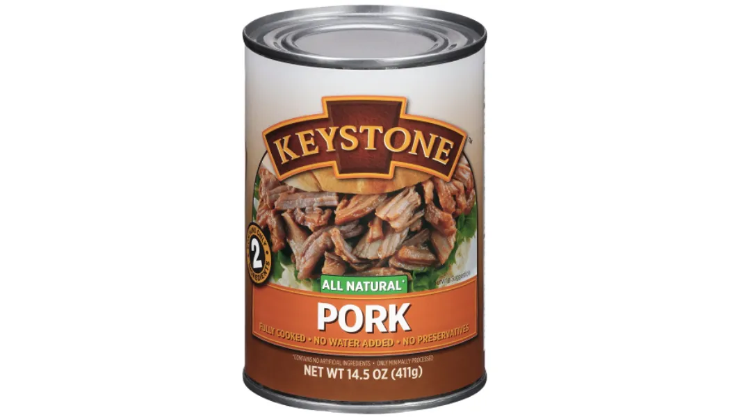 Keystone Meats Assorted Pack of Beef, Pork, Chicken, Turkey 14.5 oz Cans- Pack of 4