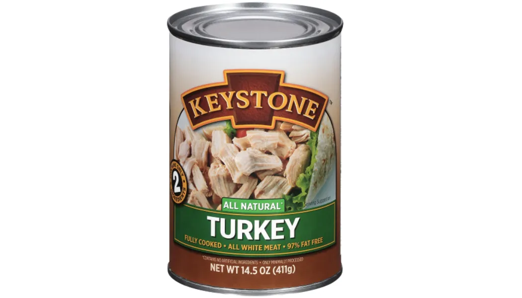 Keystone Meats Assorted Pack of Beef, Pork, Chicken, Turkey 14.5 oz Cans- Pack of 4