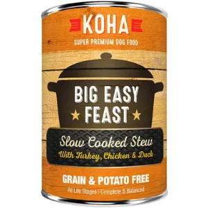 Koha Big Easy Feast Slow Cooked Stew Grain-Free Canned Dog Food 12.7 oz