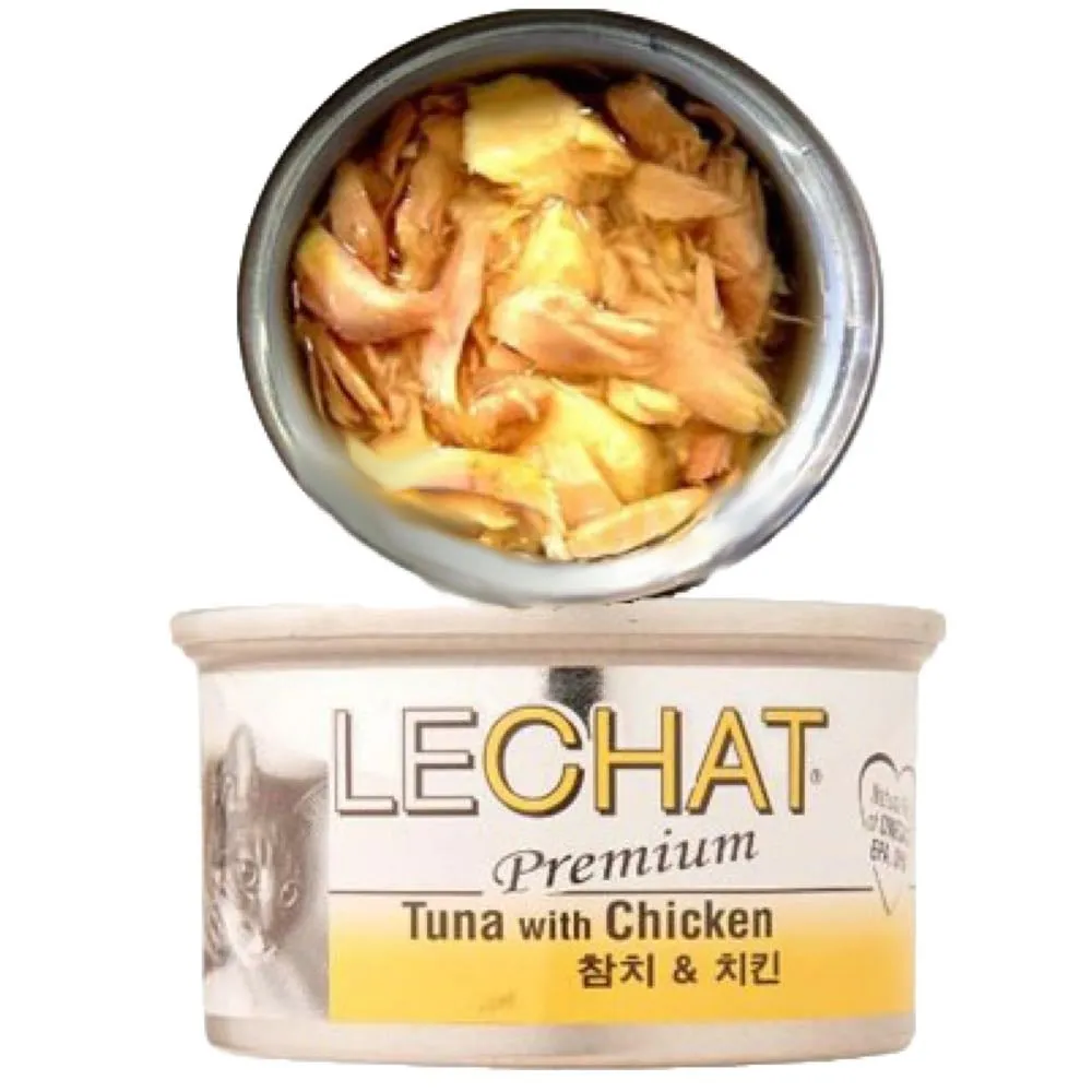 LeChat Premium Tuna With Chicken Canned Cat Food 80g