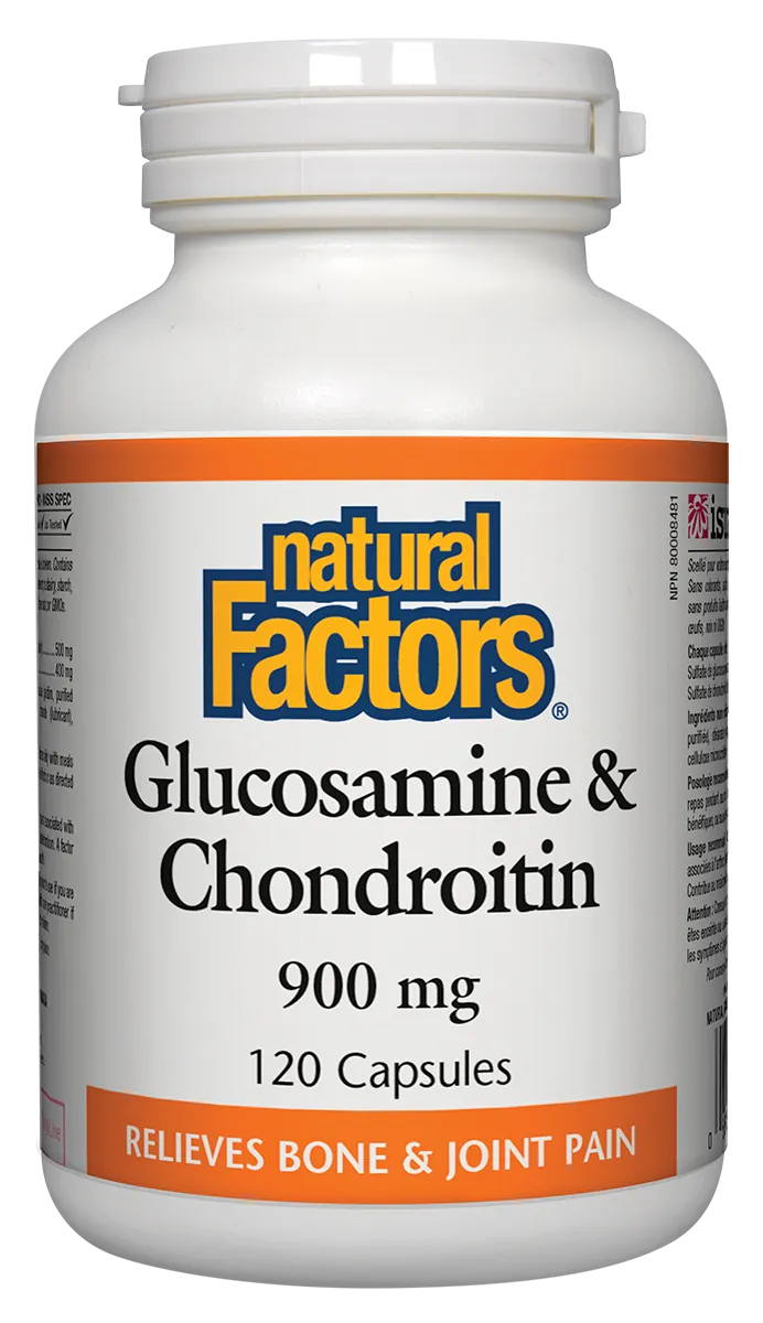 Natural Factors Glucosamine & Chondroitin Sulfates (900mg) (120 Capsules)