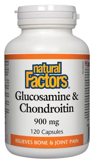 Natural Factors Glucosamine & Chondroitin Sulfates (900mg) (120 Capsules)