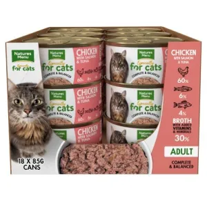 Natures Menu Chicken with Salmon & Tuna Cat can 85g x 18