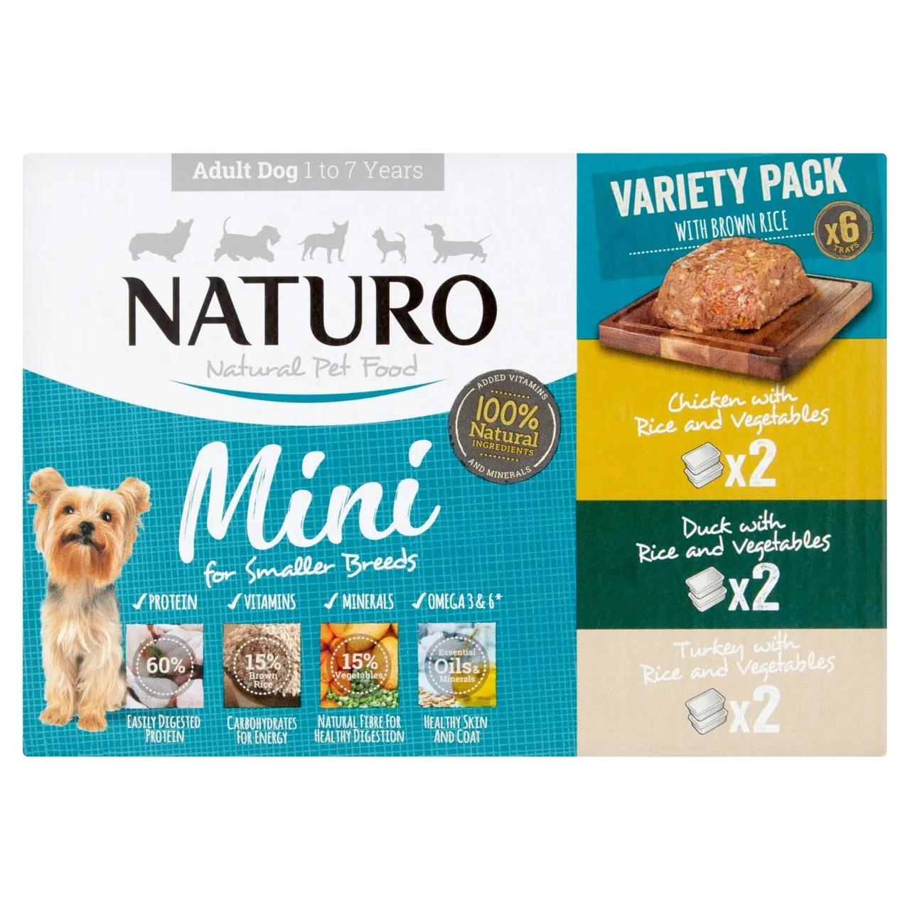 Naturo - Mini Adult Dog - Variety 6 Pack