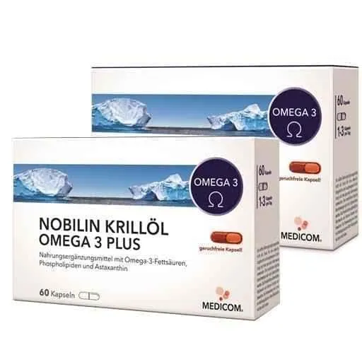 NOBILIN Krill Oil Omega-3 Plus capsules 2x60 Pcs