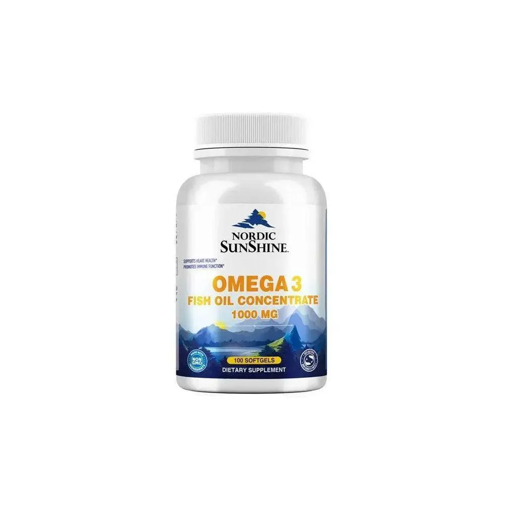 Nordic Sunshine Omega 3 Fish Oil Concentrate 1000 mg Softgels 100s