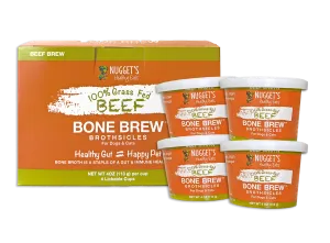 Nugget's Healthy Eats 100% Grass-Fed Beef Brothsicles Bone Brew for Dogs and Cats (4 Count)