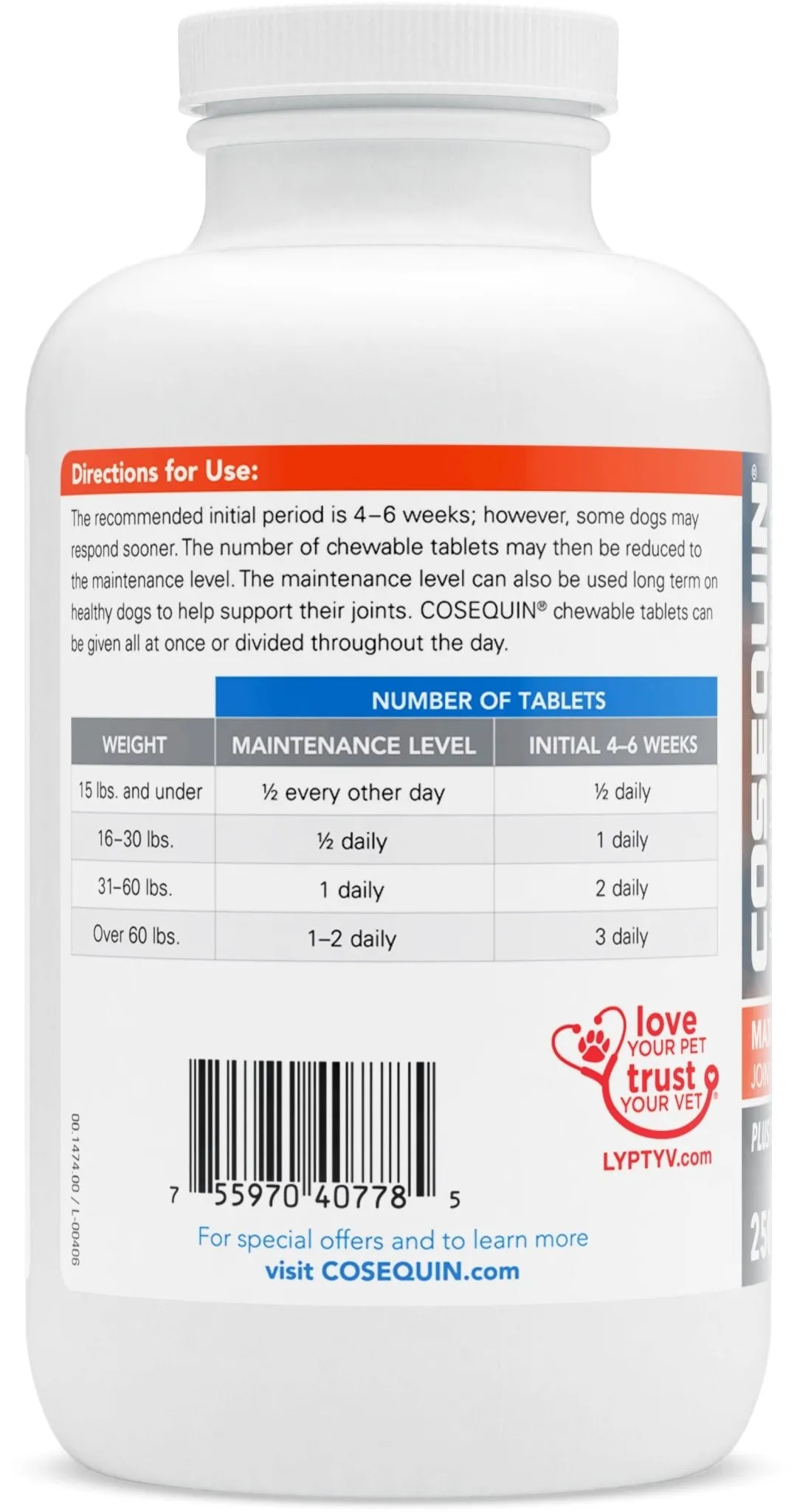 Nutramax Cosequin Maximum Strength Joint Health Supplement for Dogs