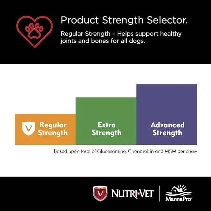 Nutri-Vet Hip & Joint Regular Strength Chewables for Dogs