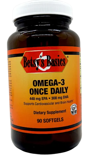 Omega-3 Once Daily Natural Lemon Flavor Fish Oil,  90 sgels (item 128)