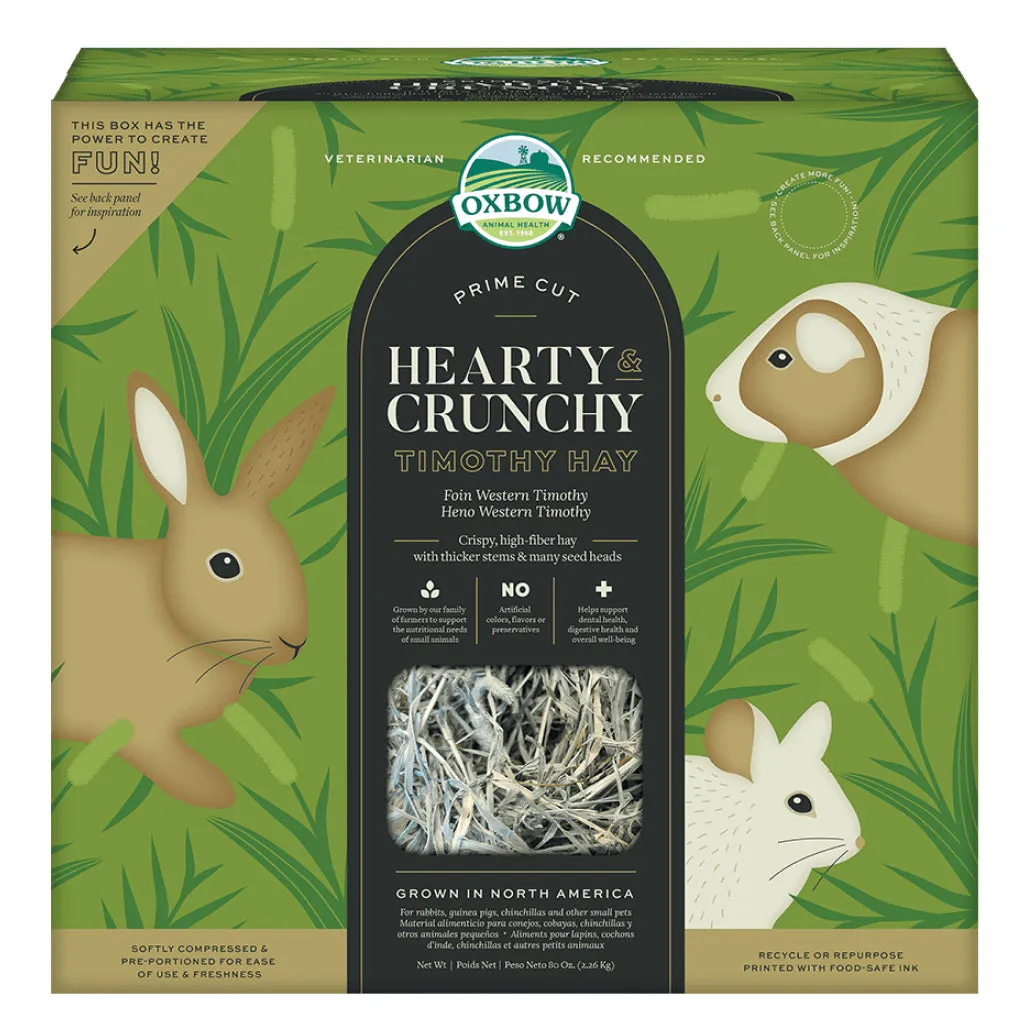 Oxbow Animal Health Prime Cut Hearty & Crunchy Timothy Hay