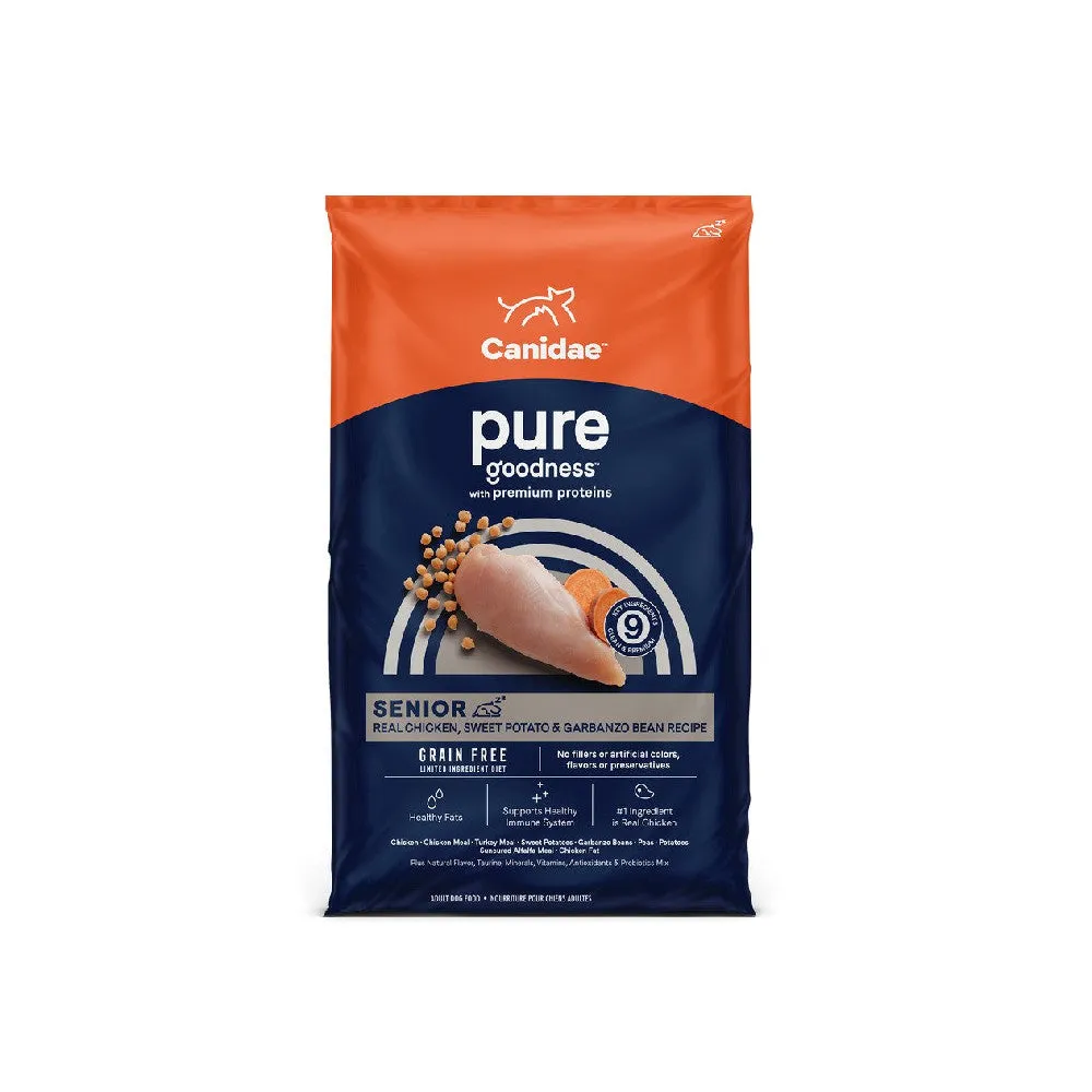 PURE Grain Free Dog Dry Food for Senior - Chicken, Sweet Potato & Garbanzo Bean